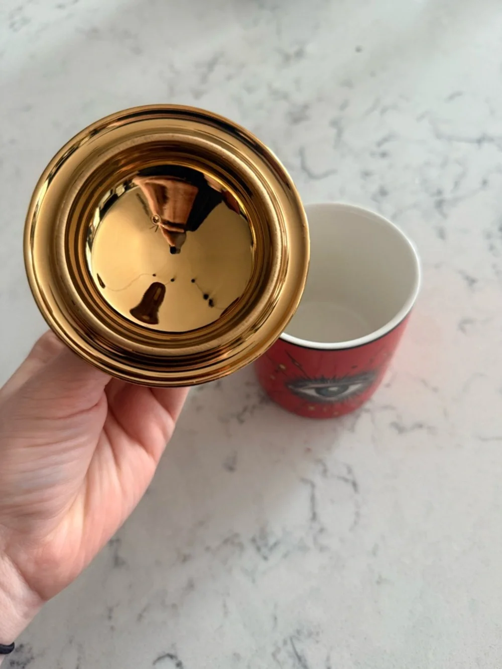 All-Seeing Ceramic Eye Jar - Picture 3 of 6